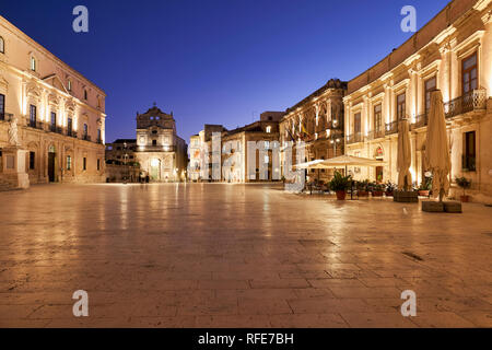 Santa Lucia Alla Badia Kirche in der Piazza Duomo von Syrakus Ortygia Sizilien Italien Stockfoto