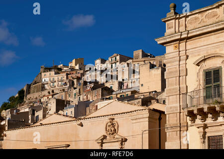 Die alten Gebäude in der Altstadt von Modica Sizilien Italien Stockfoto