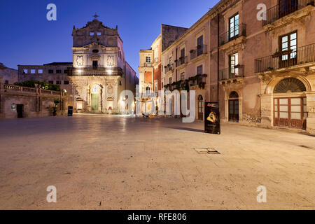 Santa Lucia Alla Badia Kirche in der Piazza Duomo von Syrakus Ortygia Sizilien Italien Stockfoto