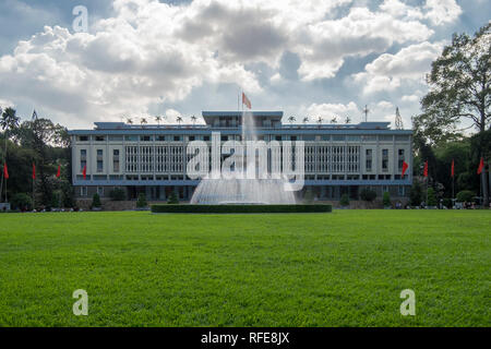 Vordere äußere Unabhängigkeit, Wiedervereinigung Halle. In Saigon, Ho Chi Minh City, Vietnam. Stockfoto