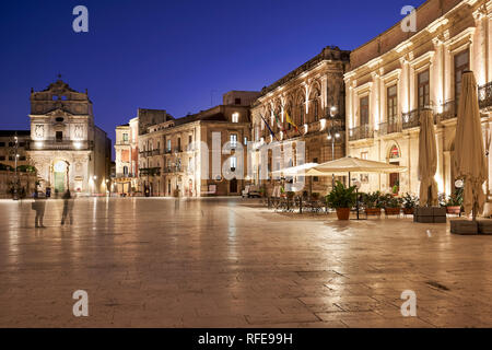 Santa Lucia Alla Badia Kirche in der Piazza Duomo von Syrakus Ortygia Sizilien Italien Stockfoto