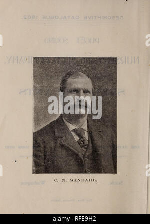 . Beschreibender Katalog, 1902. Baumschulen Washington (State) Kataloge; Gemüse; Blumen Samen Samen Kataloge Kataloge; landwirtschaftliche Arbeitsgeräte Kataloge. . Bitte beachten Sie, dass diese Bilder sind von der gescannten Seite Bilder, die digital für die Lesbarkeit verbessert haben mögen - Färbung und Aussehen dieser Abbildungen können nicht perfekt dem Original ähneln. extrahiert. Puget Sound Baumschule und Seed Co; Henry G. Gilbert Baumschule und Saatgut Handel Katalog Kollektion. Seattle, Washington: Puget Sound Baumschule und Seed Co. Stockfoto