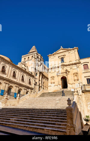 Kirche S. Francesco d'Assisi all'Immacolata dei Frati minori Conventuali. Noto Sizilien Italien Stockfoto