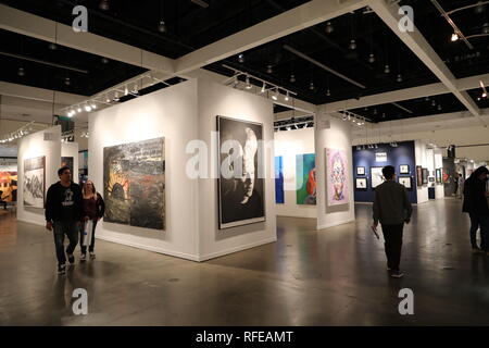 Los Angeles, CA/USA - 1/24/2019: Die LA Art Show in Los Angeles Convention Center, die das umfassendste internationale zeitgenössische Kunst S Stockfoto