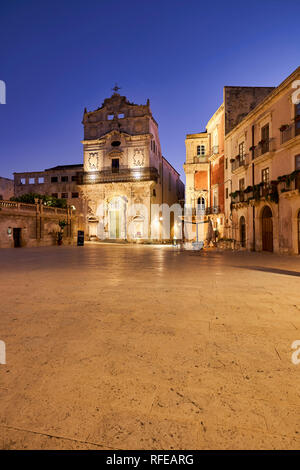 Santa Lucia Alla Badia Kirche in der Piazza Duomo von Syrakus Ortygia Sizilien Italien Stockfoto