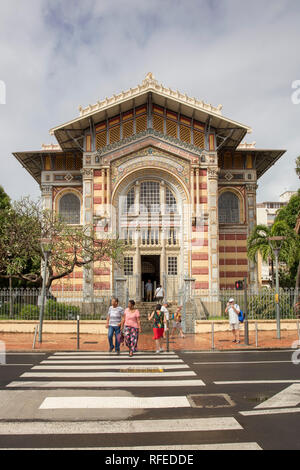 Frankreich, Martinique, Fort-de-France, Bibliothek namens Bibliothèque Schoelcher. Stockfoto