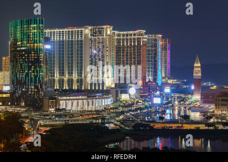 Luftaufnahme des Venetian Macao von der Grande Hill Stockfoto