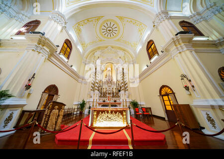 Macau, DEZ 24: Innenansicht der berühmten Kapelle St. Joseph Seminary am 24.Dezember, 2018 am Macau Stockfoto