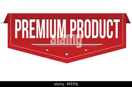 Premium produkt Banner Design auf weißem Hintergrund, Vector Illustration Stock Vektor