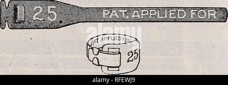 . Theo. Koss samen Katalog: Garten und Bauernhof Samen, Geflügel, etc.. Baumschulen Wisconsin Milwaukee Kataloge; Gräser, Samen Kataloge; Gemüse; Blumen Samen Samen Kataloge Kataloge; landwirtschaftliche Arbeitsgeräte Kataloge. Die 'STAY AUF ART. Diese Bands haben auf dem Markt seit mehreren Jahren und haben das geeignetste Gerät für die Kennzeichnung von Geflügel erwiesen. Sie sind besonders de-sirable Für die Kennzeichnung von Vögeln mit gefiederten Beine und sind sauber, einfach, einfach zu platzieren, und absolut sicher wenn sie richtig angewandt wird. Sie sind im allgemeinen Gebrauch von führenden Geflügel Männer und Geflügel asso - ciations, und Stockfoto