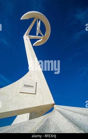 Torre de comunicacions de Montjuïc, Montjuïc Communications Tower, im Olympischen Park entfernt Stockfoto