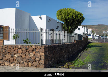 Ferienwohnungen in Arrieta auf der Insel Lanzarote. Kanarischen Inseln. Stockfoto