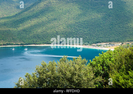 Antisamos Strand Kefalonia Island, Griechenland. Wunderschöne Bucht von Antisamos auf Kefalonia Island, Griechenland Stockfoto