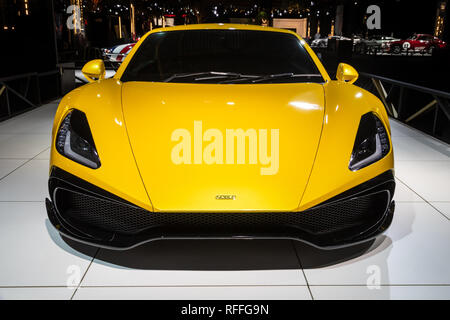 Brüssel - Jan 18, 2019: Noble M500 Sport Auto präsentiert an der 97th Brüsseler Motor Show 2019 Autosalon. Stockfoto