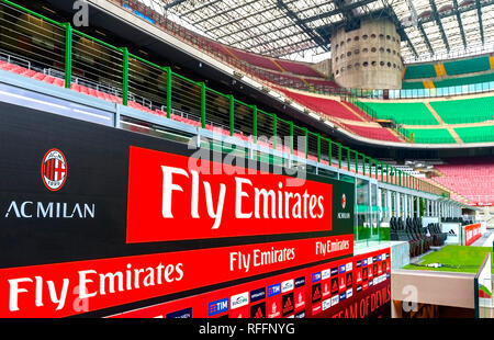 Auf den Tribünen des Stadions San Siro. Mailand, Itally Stockfoto