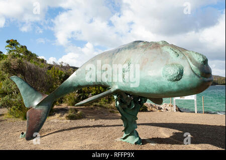 Wal Denkmal, Cockle Cove, Tasmanien, Australien Stockfoto