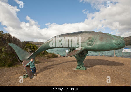 Wal Denkmal, Cockle Cove, Tasmanien, Australien Stockfoto