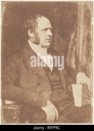 [Mann]. Artist: David Octavius Hill (Britisch, Perth, Schottland 1802-1870 Edinburgh, Schottland); Robert Adamson (Britisch, St. Andrews, Schottland 1821-1848 St. Andrews, Schottland). Fotografie Studio: Hill und Adamson (British, 1843-1848) aktiv. Datum: 1843-47. Museum: Metropolitan Museum of Art, New York, USA. Stockfoto