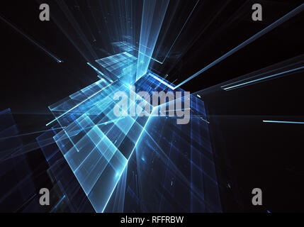 Computer generiert abstrakte tehnology Bild. Dreidimensionale 3D-Fraktale, Textur Stockfoto