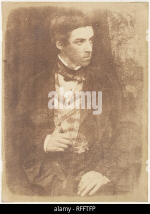 [Mann]. Artist: David Octavius Hill (Britisch, Perth, Schottland 1802-1870 Edinburgh, Schottland); Robert Adamson (Britisch, St. Andrews, Schottland 1821-1848 St. Andrews, Schottland). Fotografie Studio: Hill und Adamson (British, 1843-1848) aktiv. Datum: 1843-47. Museum: Metropolitan Museum of Art, New York, USA. Stockfoto