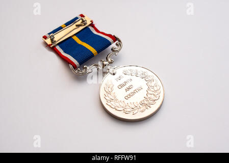 National Service Medal inoffizielle Gedenkmedaille durch Award Productions Ltd. und von der Royal British Legion gesponsert verkauft. Die Wehrpflicht 1930 Stockfoto