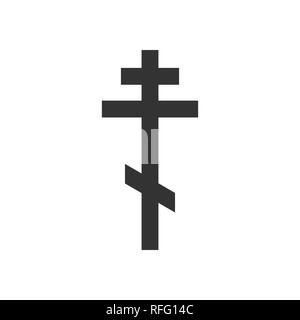 Flache Bauform. Vector Illustration orthodoxes Kreuz Stock Vektor