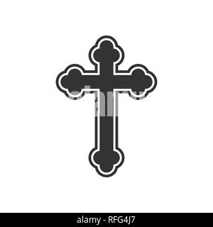 Flache Bauform. Vector Illustration orthodoxes Kreuz Stock Vektor