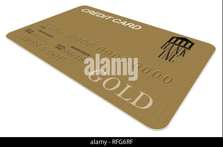 Gold Kreditkarte (fiktive) Stockfoto