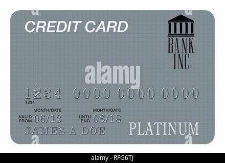 Platinum Kreditkarte (fiktive) Stockfoto