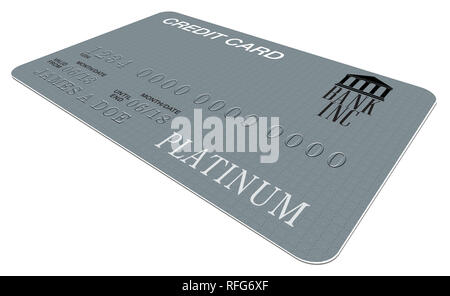 Platinum Kreditkarte (fiktive) Stockfoto