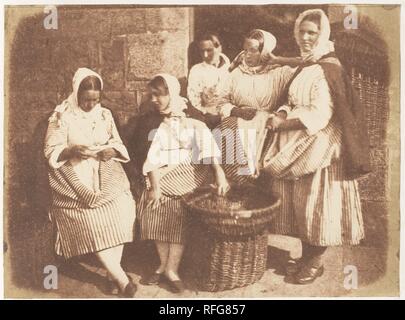 Newhaven Fishwives. Artist: David Octavius Hill (Britisch, Perth, Schottland 1802-1870 Edinburgh, Schottland); Robert Adamson (Britisch, St. Andrews, Schottland 1821-1848 St. Andrews, Schottland). Fotografie Studio: Hill und Adamson (British, 1843-1848) aktiv. Datum: 1843-47. Museum: Metropolitan Museum of Art, New York, USA. Stockfoto