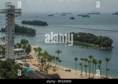 Singapur, Sentosa, Siloso Beach Stockfoto