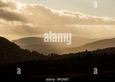 Landschaft Blick auf den schottischen Bergen Stockfoto