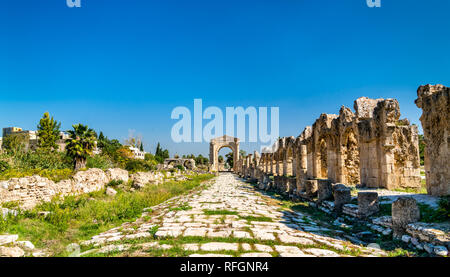 Römisches Aquädukt in Reifen, Libanon Stockfoto