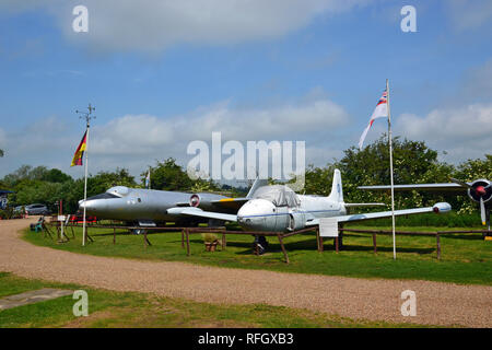 Hunting Percival Jet Provost T 3 im Norfolk und Suffolk Aviation Museum, Flixton, Suffolk, Großbritannien Stockfoto