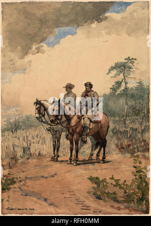 Zwei Scouts. Stand: 1887. Maße: Blatt: 50,7 x 35,3 cm (19 15/16 x 13 7/8 in.). Medium: Aquarell über Graphit auf Papier webten. Museum: Nationalgalerie, Washington DC. Autor: Winslow Homer. Stockfoto