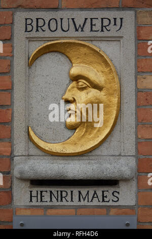 Brauerei De Halve Maan, weiss auch als Breweryj Henri Maes, Brügge, Belgien Stockfoto