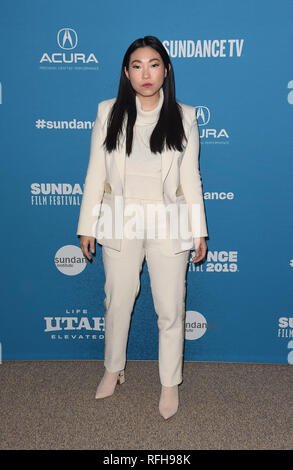 PARK CITY, UT - Januar 25: Awkwafina besucht die "Abschied"-Premiere während der 2019 Sundance Film Festival in Eccles Center Theater am Januar 25, 2019 in Park City, Utah. Foto: imageSPACE/MediaPunch Stockfoto