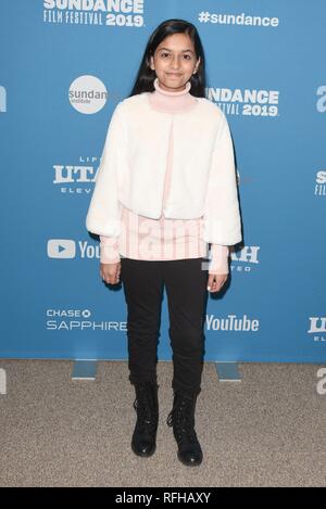 Park City, Utah, USA. 25. Januar 2019. Jia Patel besucht die "Late Night" Weltpremiere auf dem Sundance Film Festival 2019 in Eccles Theater am Januar 25, 2019 in Park City, Utah. Foto: imageSPACE/MediaPunch Credit: MediaPunch Inc/Alamy leben Nachrichten Stockfoto