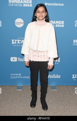 Park City, Utah, USA. 25. Januar 2019. Jia Patel besucht die "Late Night" Weltpremiere auf dem Sundance Film Festival 2019 in Eccles Theater am Januar 25, 2019 in Park City, Utah. Foto: imageSPACE/MediaPunch Credit: MediaPunch Inc/Alamy leben Nachrichten Stockfoto