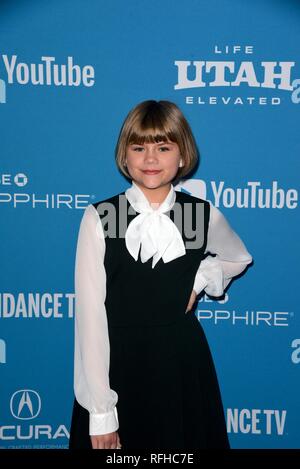 Park City, Utah, USA. 25. Januar 2019. Lia McHugh besucht die Lodge Premiere beim Sundance Film Festival am 25. Januar 2019 in Park City, Kalifornien. Foto: imageSPACE/MediaPunch Credit: MediaPunch Inc/Alamy leben Nachrichten Stockfoto