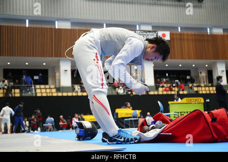 Minato City Sports Center, Tokyo, Japan. 26 Jan, 2019. ? Kazuki Yamaguchi Tomomitsu (JPN), 26. Januar 2019 - Fechten: FIE Fechten Wm Prinz Takamado Trophy Tokio 2019 Herren Florett Einzel Wettbewerb auf Minato City Sports Center, Tokyo, Japan. Credit: YUTAKA/LBA SPORT/Alamy leben Nachrichten Stockfoto