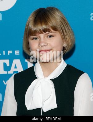 Park City, UT, USA. 25 Jan, 2019. Lia McHugh bei der Ankunft für die LODGE Premiere auf dem Sundance Film Festival 2019, Library Center Theater Park, Park City, UT 25. Januar 2019. Credit: JA/Everett Collection/Alamy leben Nachrichten Stockfoto