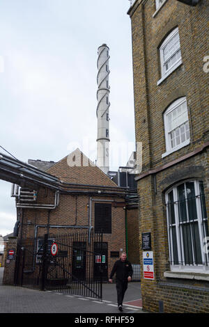 London, Großbritannien. 26. Januar 2019. Fuller, Smith & Turner hat ein £ 250 m bieten von Asahi, japanisches Bier Gruppe angenommen, für seine Griffin Brauerei in Chiswick West London und sein Bier, darunter die renommierte Londoner Stolz bitter. Credit: Benjamin John/Alamy leben Nachrichten Stockfoto