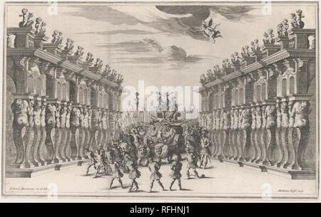 Atrium des Palastes von Venus; Design von 'Il Pomo D'Oro' MET DP 874830. Stockfoto