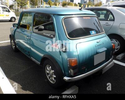 AUSTIN MINI Cooper S hinten. Stockfoto