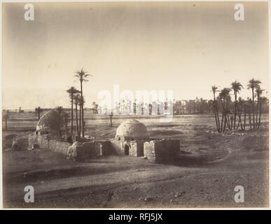 Vue de la Plaine de Thèbes Hebeln du Temple de Karnac. Artist: Gustave Le Gray (Französisch, 1820-1884). Abmessungen: Bild: 32 × 41,5 cm (12 5/8 x 16 5/16 in.) Berg: 19 13/16 x 25 9/16 in. (50,3 × 65 cm). Datum: 1867. Museum: Metropolitan Museum of Art, New York, USA. Stockfoto