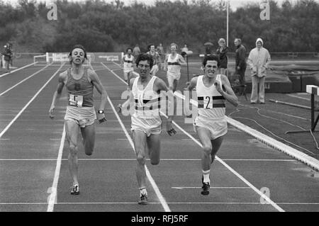 Atletiekinterland Nederland, Germany B, Belgie op Papendal Ende 1500 Meter, Bestanddeelnr 927-3803. Stockfoto