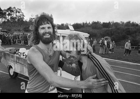 Atletiekinterland Nederland, Germany B, Belgie op Papendal Frank Nusse (links, Bestanddeelnr 927-3805. Stockfoto