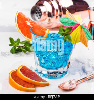 Blaue Lagune cocktail Stockfoto